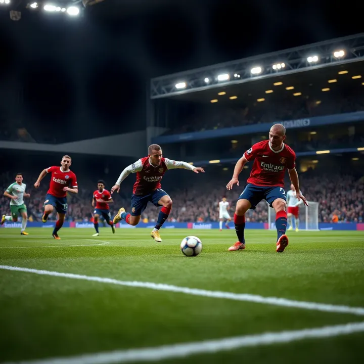 Football match scene illustrating strategic gameplay and key moments impacting results