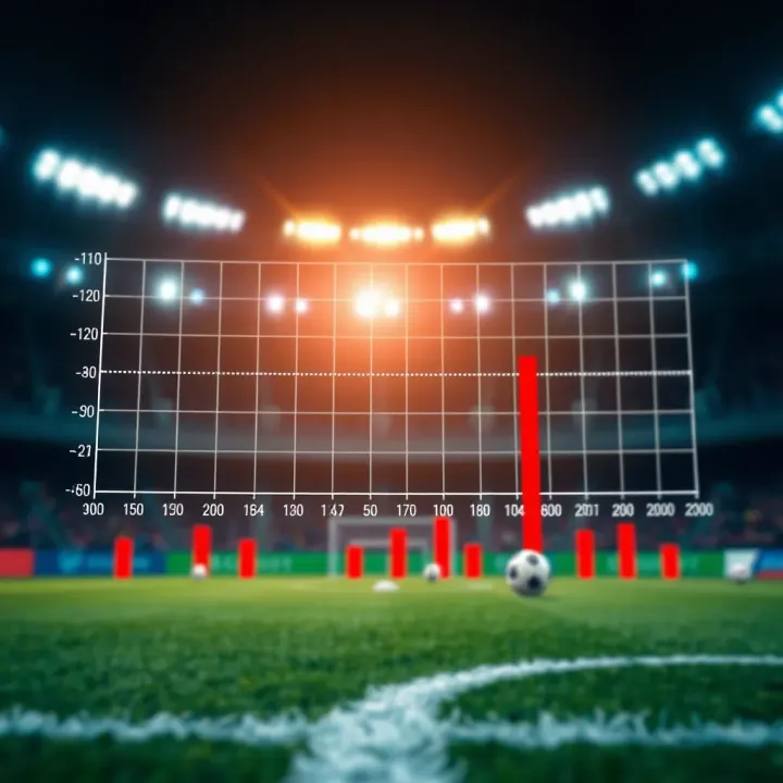 Visual Representation of Football Score Prediction Analysis Graph showing football match score predictions with statistical analysis