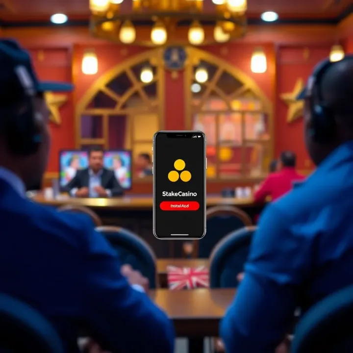 Illustration of secure installation process for StakeCasino app on Android and iOS devices
