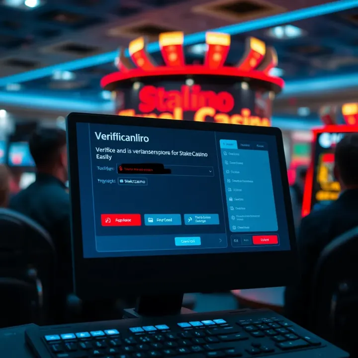 Verification process screen ensuring security in StakeCasino transactions
