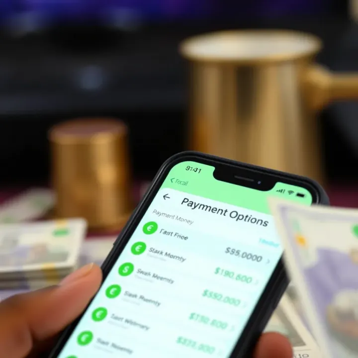Mobile phone displaying StakeCasino withdrawal options with Nigerian currency symbols