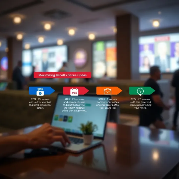 Diagram showing steps to safely use and maximize bonus codes on popular Nigerian online platforms