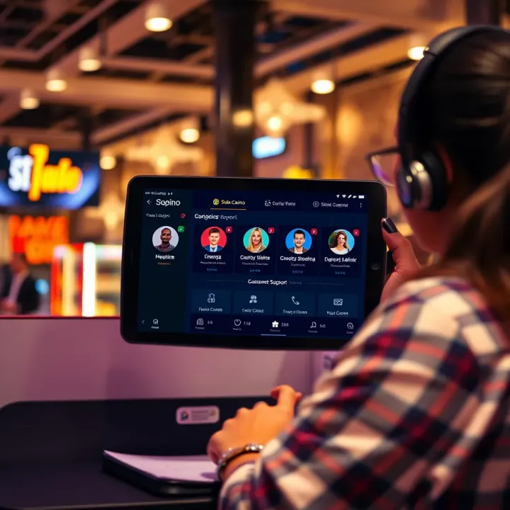 Customer support interface displaying multiple contact channels for StakeCasino assistance