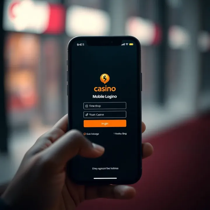User accessing StakeCasino Shop on a mobile device showcasing the login interface