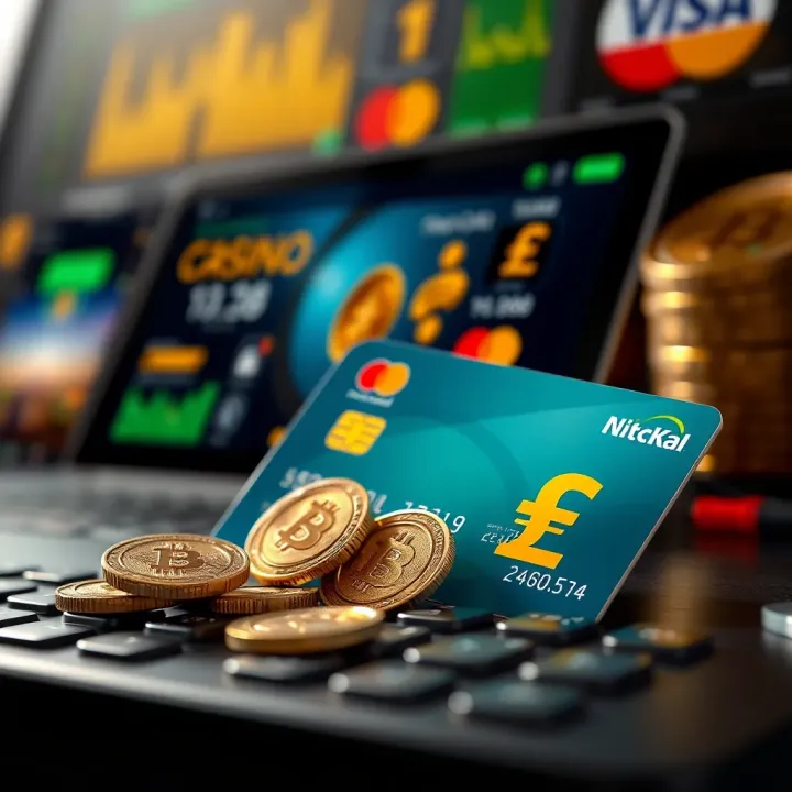 Illustration of digital financial tools including bank cards and currency symbols for Nigerian players