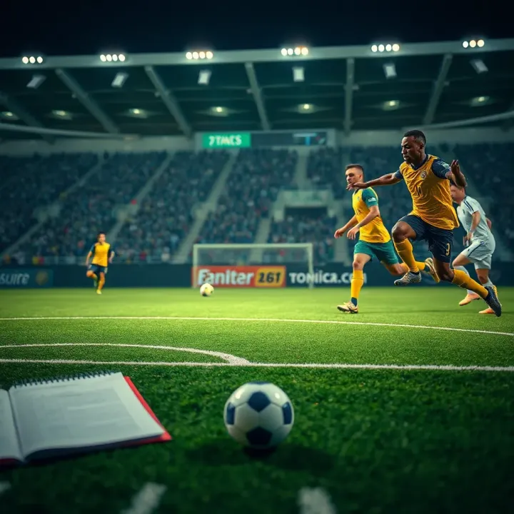 Nigerian football field with tactical formations and betting strategy notes