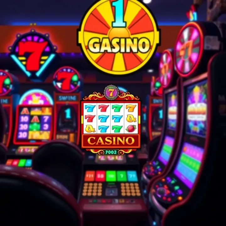 Colorful online casino interface displaying slot machine games with vibrant symbols and a digital jackpot