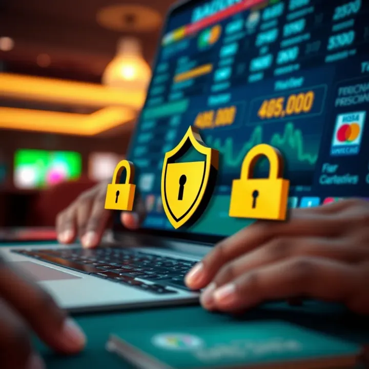 Secure online payment methods including credit card and e-wallet icons symbolizing safe transactions for casino players