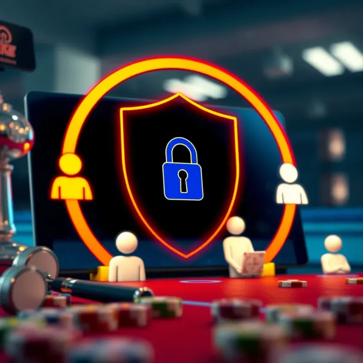 Illustration of secure online betting with payment and customer support icons