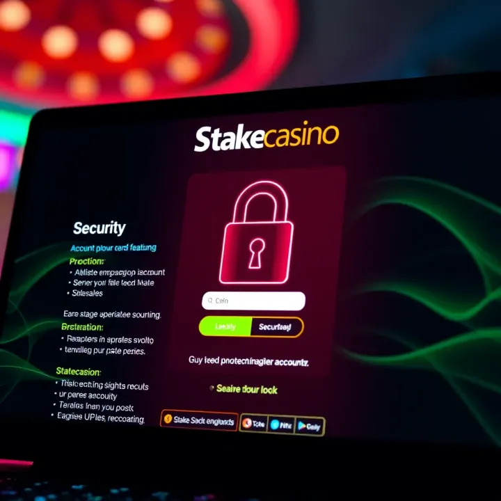Secure login screen depicting account protection on StakeCasino