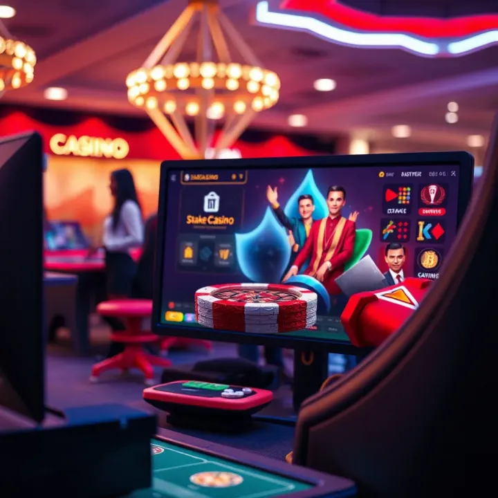 Interactive gaming interface showcasing StakeCasino's secure online platform accessible in Kano