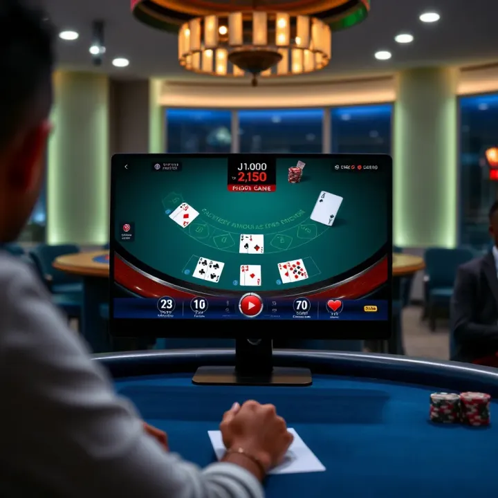 Smooth Online Gameplay and Betting Options User interface showing smooth gameplay and betting options for StakeCasino Live Blackjack