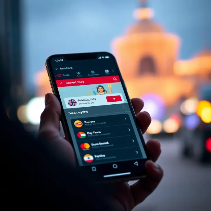 Secure Payment and Account Management on StakeCasino Mobile for Nigeria Smartphone showing StakeCasino mobile dashboard with secure payment options