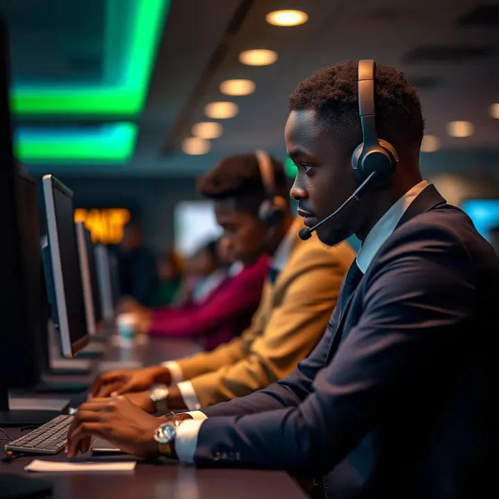 Customer support representative assisting with StakeCasino inquiries in Nigeria