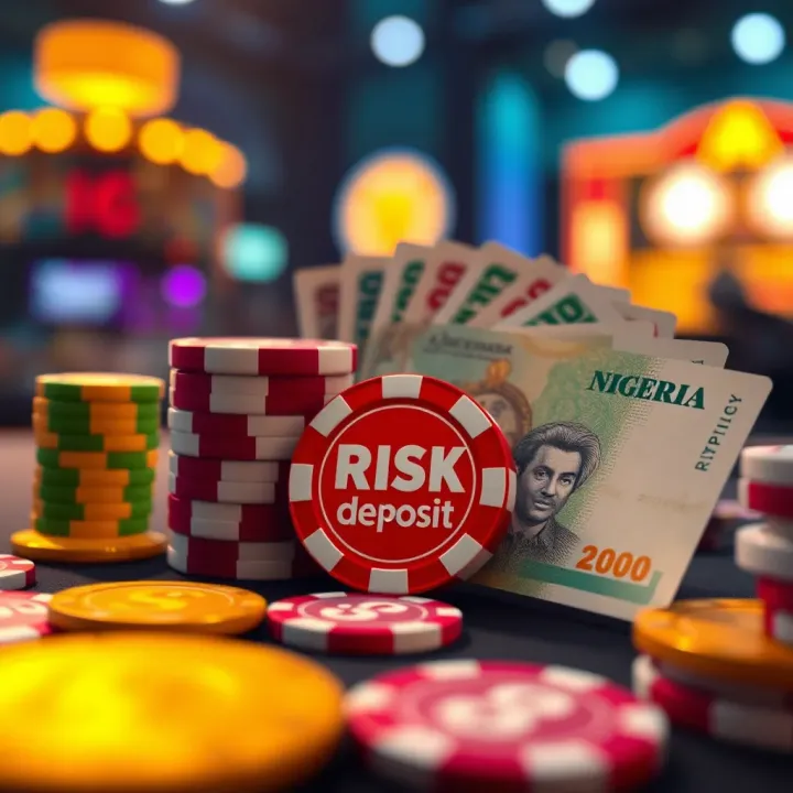 Illustration of game tokens and Nigerian currency symbolizing risk-free play