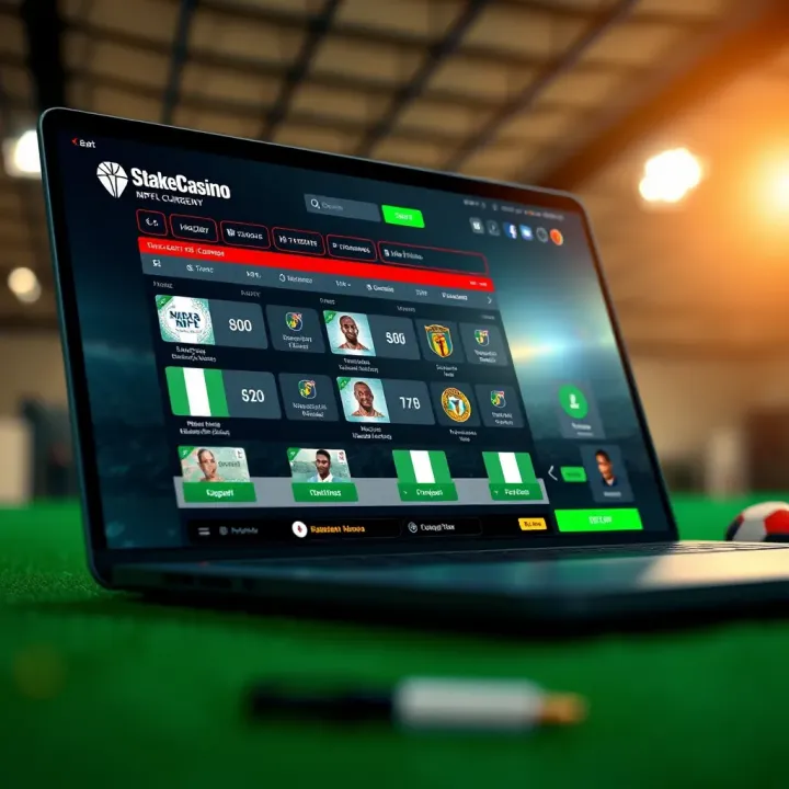 Graphic showing online betting interface with Nigerian Naira currency symbols and football icons