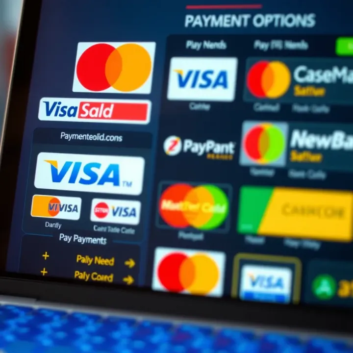 Various payment methods available on StakeCasino for Nigerian users displayed on a digital interface