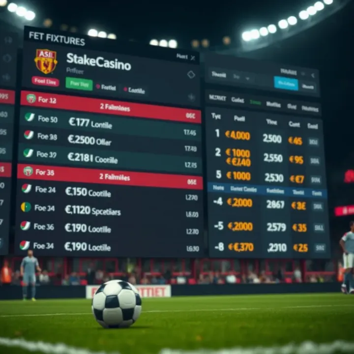 Premier League Betting Options Available to Nigerian Fans Digital interface displaying football betting options with Nigerian currency symbols