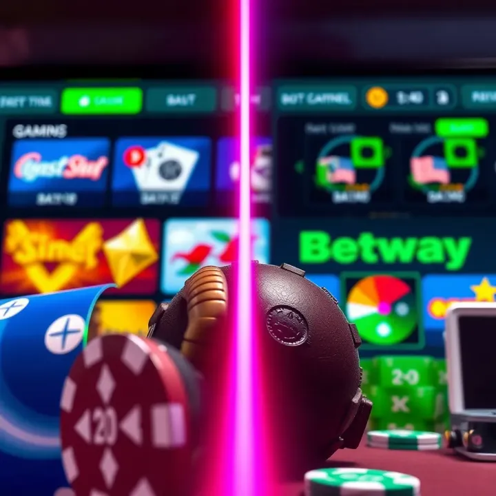 Comparison of game selection and user interface between two popular betting platforms