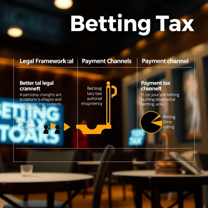 Graphic illustrating the legal framework and payment channels for betting tax compliance in Nigeria