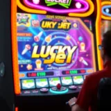 Interface showcasing the Lucky Jet game mechanics with vibrant colors and dynamic graphics