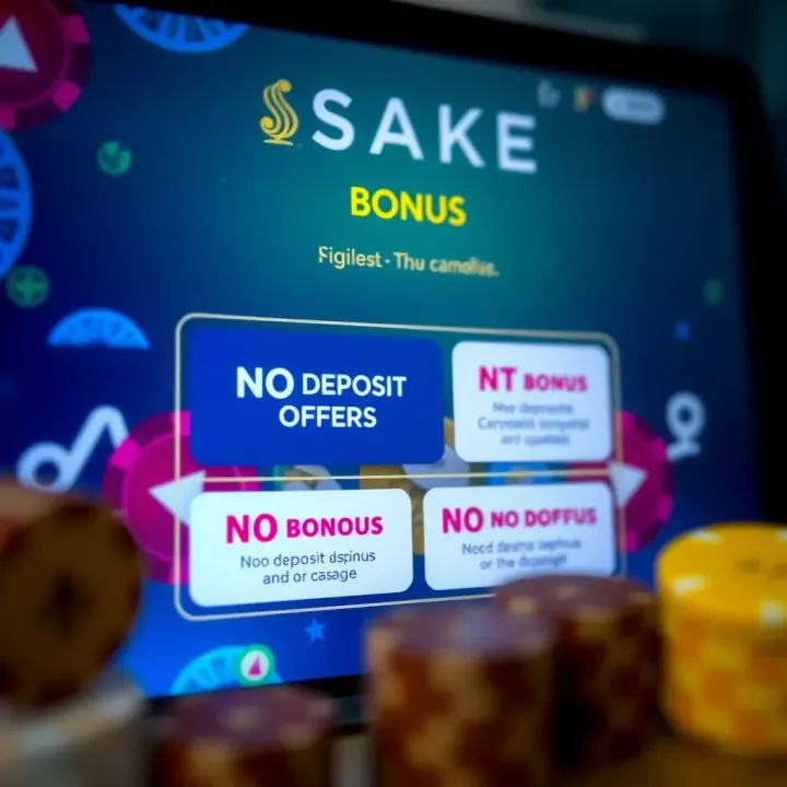 Graphic showing digital casino interface with bonus notifications
