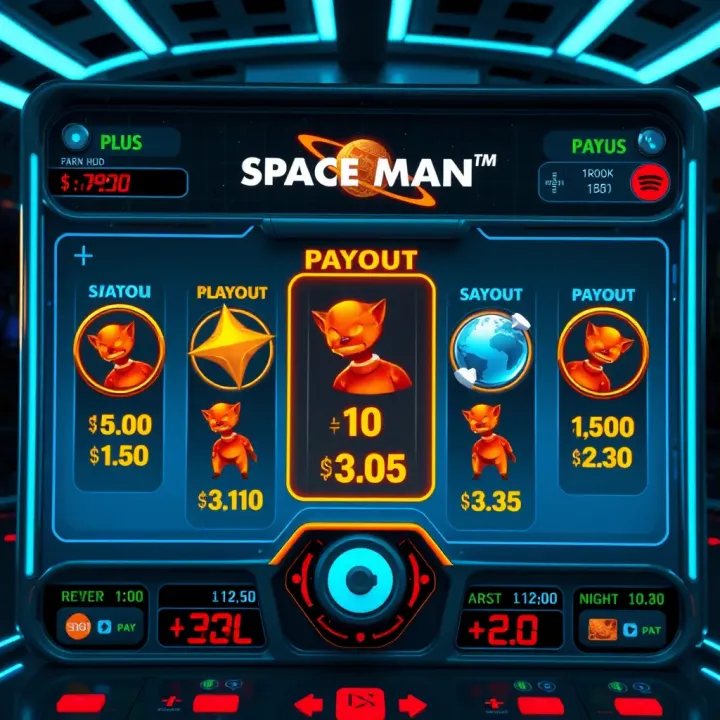 Overview of Spaceman Game Interface and Payout Multipliers Graphical representation of Spaceman game interface showcasing gameplay elements and payout multipliers